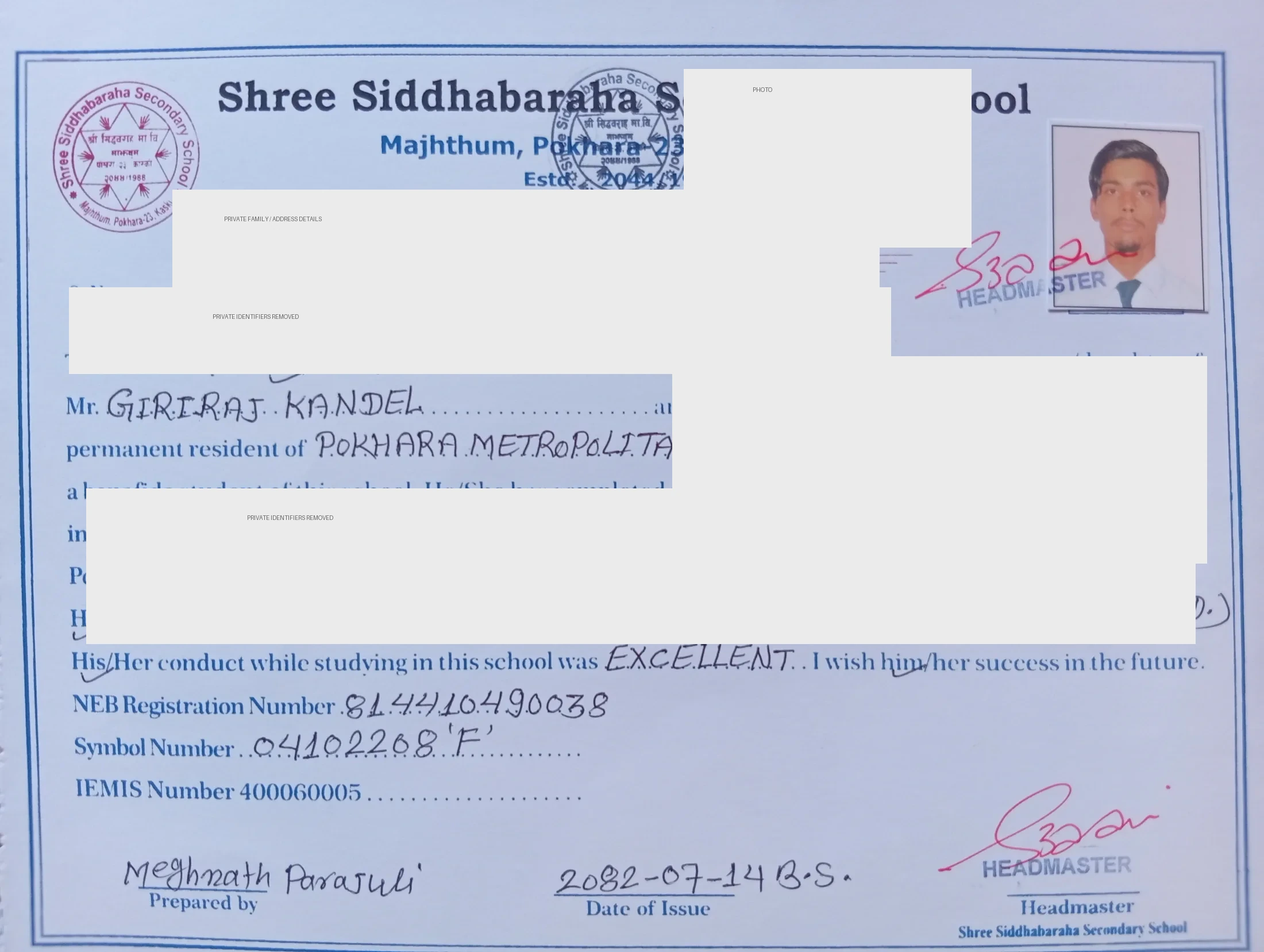 Character Certificate